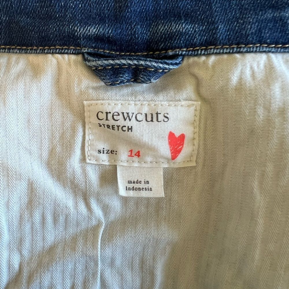 CrewCuts Girls Stretch Denim Jacket With Patches Size 14 - Picture 6 of 8